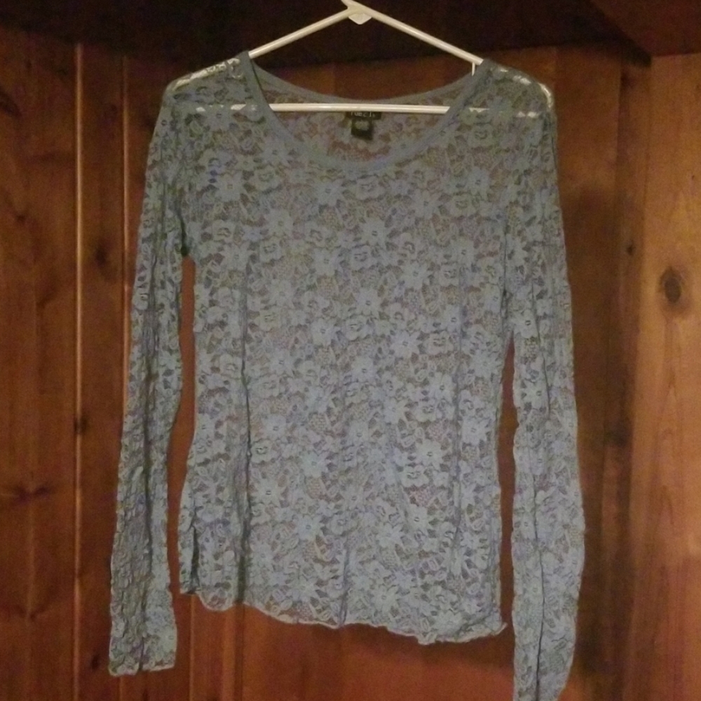 Teal Lace blouse